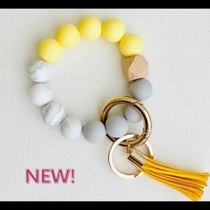 Bracelet Keychain Wristlet:Sunny Yellow
